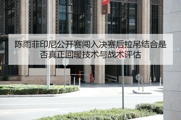 陈雨菲印尼公开赛闯入决赛后拉吊结合是否真正回暖技术与战术评估